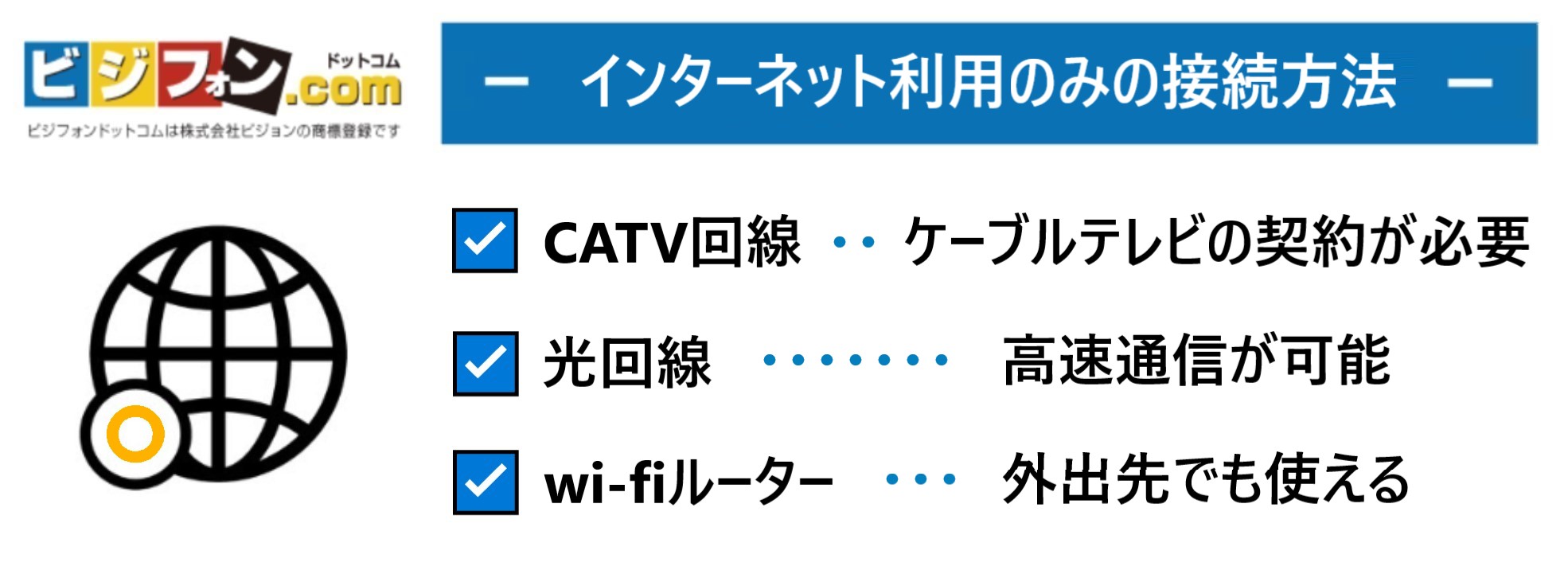 インターネット接続だけを行いたい場合