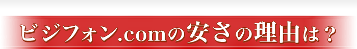 ビジフォン.comの安さの理由は？