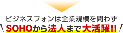 ビジネスフォンは企業規模を問わずSOHOから法人まで大活躍！！