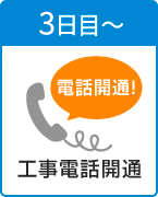3日目～ 工事電話開通