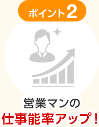 ポイント2 営業マンの仕事能率アップ！