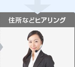 住所などヒアリング