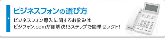 ビジネスフォンの選び方 ビジネスフォン導入に関するお悩みはビジフォン.comが即解決！3ステップで簡単セレクト！