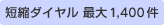 短縮ダイヤル 最大1,400件