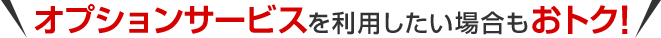 オプションサービスを利用したい場合もおトク！