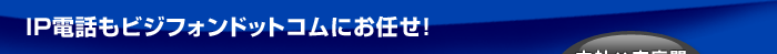 IP電話もビジフォンドットコムにお任せ！