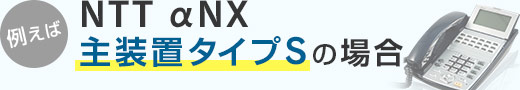 例えばNTT αNX主装置タイプSの場合