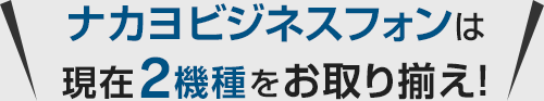 ナカヨビジネスフォンは現在2機種をお取り揃え！