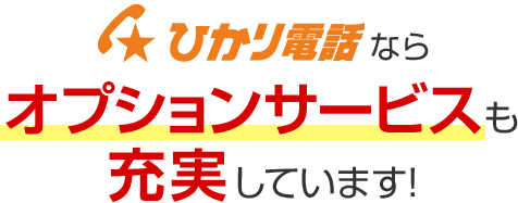 ひかり電話ならオプションサービスも充実しています！