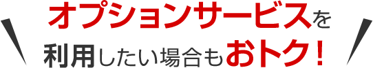 オプションサービスを利用したい場合もおトク！