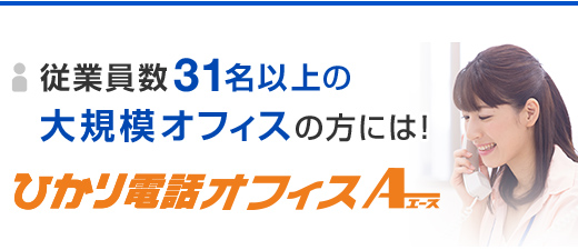 従業員数31名以上の大規模オフィスの方には！ひかり電話オフィスエース