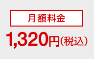 月額料金1,320円（税込）