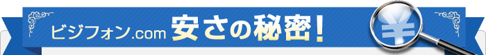 ビジフォン.com安さの秘密！