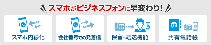 スマホがビジネスフォンに早変わり！