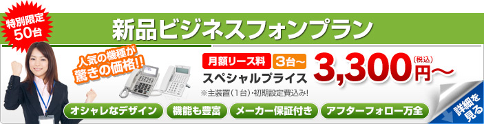 ビジフォン.com限定 新品ビジネスフォンプラン！人気の機種が驚きの価格！！