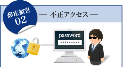 想定被害02 不正アクセス