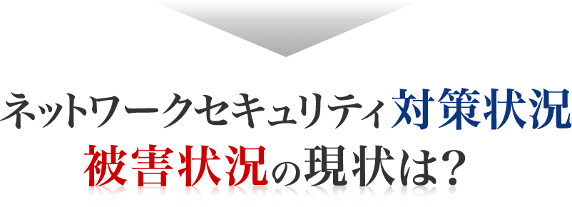 ネットワークセキュリティ対策状況 被害状況の現状は？